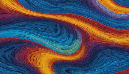 Wall Mural - abstract bright colours background with waves