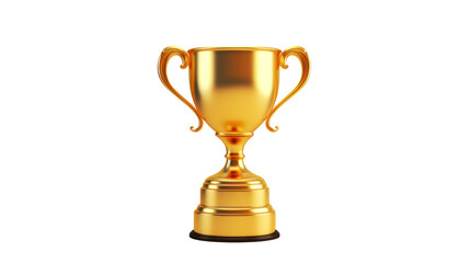 trophy cup. champion trophy, shiny golden cup isolated from the white background.