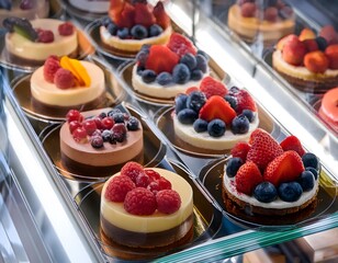 Wall Mural - Cake with fruits and berries