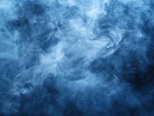 blue smoke. soft blue fog flowing in the air with easy cloudy colours