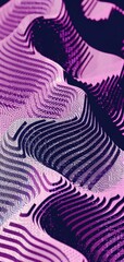 Poster - Abstract Wavy Lines with Purple and Pink Color Scheme