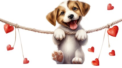 Wall Mural - A cute happy puppy