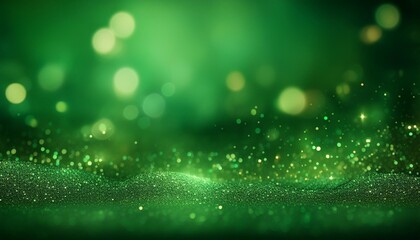 Wall Mural - green sparkle glitter abstract background