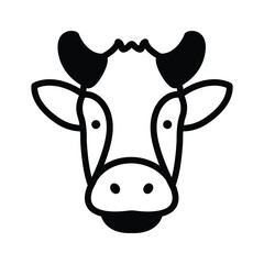 Wall Mural - Take a look at this creative icon of cow face in editable style