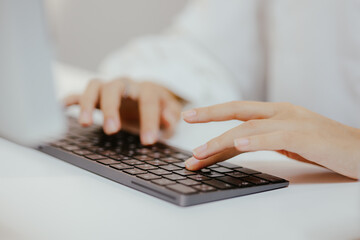 Canvas Print - Person Typing on Keyboard