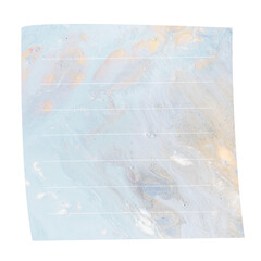 Sticker - Paper note png with blue watercolor background