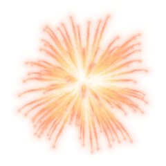 Wall Mural - Orange firework png collage element, transparent background