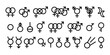 © LENNAMATS - LGBT symbols for bisexual, bigender, intergender. LGBT gender signs set. Interlocking gender symbol. Transgender, Transfeminist symbols. Asexual, Androgyne signs. Pride Month, LGBTQ community.