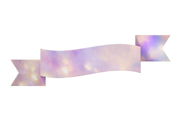 Wall Mural - Purple bokeh lights ribbon banner design element