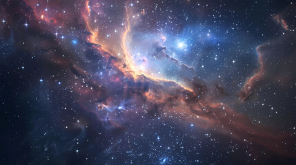 Wall Mural - The cosmos filled with countless stars 