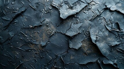 Poster - The background features a cracked blue plastic texture, adding an interesting visual element