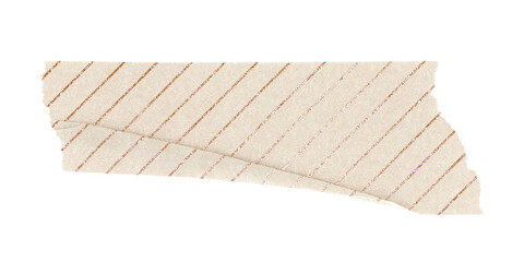 Poster - Stripe washi tape png sticker, beige pattern on transparent background