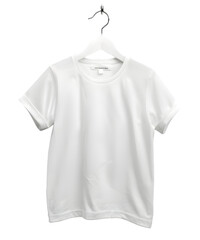 Wall Mural - White t-shirt on a hanger mockup isolated on transparent background
