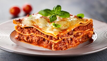 Italian traditional lasagne with bolognese sauce