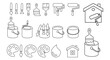 © Subhan - Collection of painting related icons, various painting tools, paint icons ,vector icon template editable and resizable
