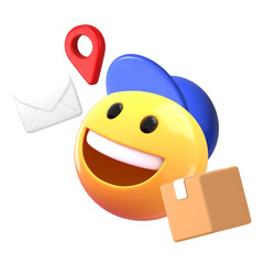 Sticker - PNG 3D delivery service, element illustration, transparent background