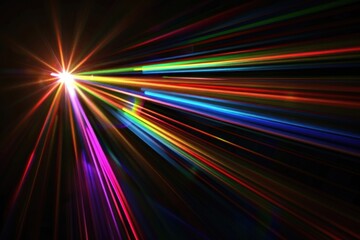 Poster - a single bright light shining brightly on a dark background