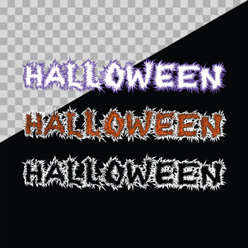 Halloween lettering. writing for Halloween celebrations. Vector