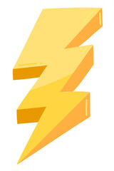 Poster - Lightning bolt png sticker, cute illustration, transparent background