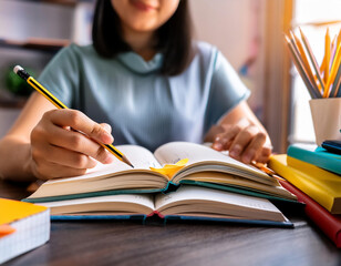 Homework and academic tasks, featuring symbols like books, pencils, and study materials, ideal for topics related to education, learning, and student life.