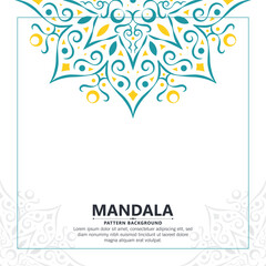 Wall Mural - Colorful mandala pattern banner concept