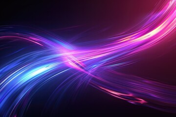Poster - A vibrant pink and blue swirl against a dark background, great for use in art projects or as a design element