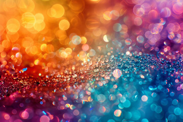 Wall Mural - colorful abstract background featuring vibrant lights and sparkling details. festive and magical atm