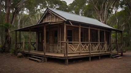 Wall Mural - wood house