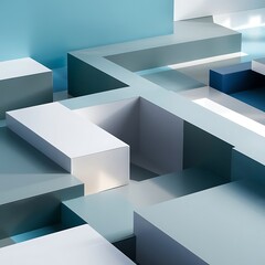 Aufkleber - Abstract 3d rendering of a modern geometric Minimalistic design Background