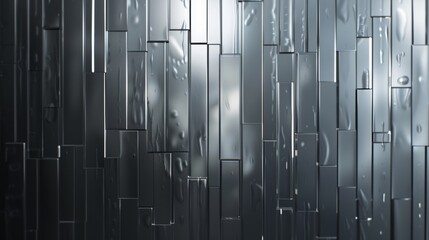 Wall Mural - Abstract Modern Art Installation with Reflective Surfaces and Geometric Shapes