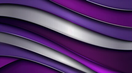 Wall Mural - Abstract Purple Waves - Smooth Curved Lines Background Design