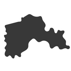 Sticker - North kazakhstan vector map 