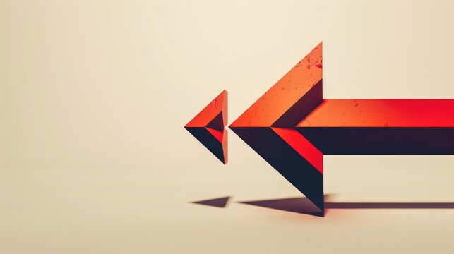 Arrow symbols with shadow effects, giving a 3D look, on a light background.