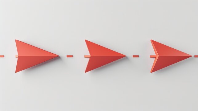 Arrow symbols with shadow effects, giving a 3D appearance, on a white background.