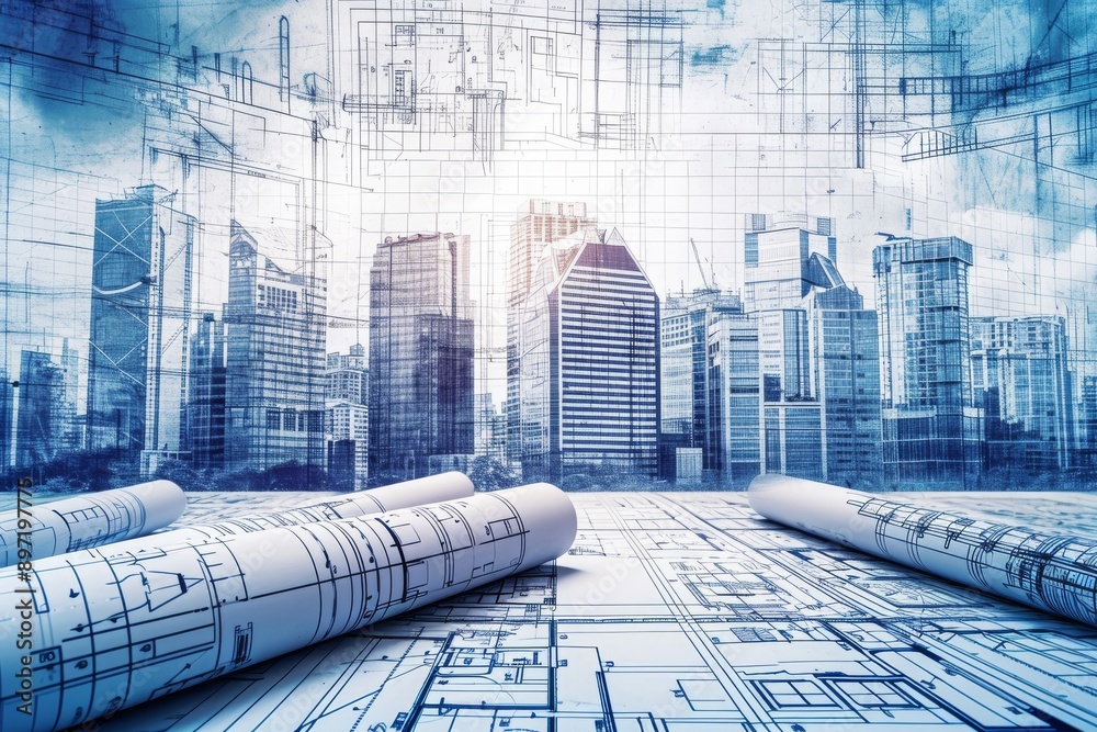 A detailed blueprint image showcasing the layout and design of a city ...