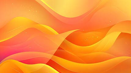 Abstract futuristic orange wave background with gradient colors