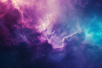 Wall Mural - a vibrant and enchanting space displaying a multitude of stars and clouds, ethereal depiction of neb