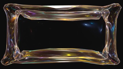 Poster - Abstract glowing frame animation on black background