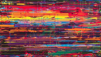 Wall Mural - Abstract glitch background. Colorful pixel noise pattern. Digital decay.