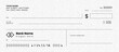 © Ashes Studio - Blank check, bank cheque design, vector format