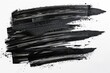 © Ева Поликарпова - Close-up of a single black brush stroke on a white background