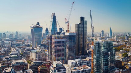 Poster - Witness the ever-changing skyline of London, with aerial views capturing the latest developments
