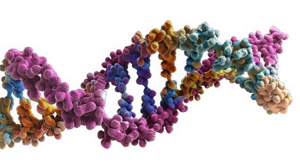 Poster - detailed illustration of the dna double helix structure, highlighting the sugar-phosphate backbone