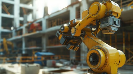 Poster - Show a robot performing quality control inspections, using sensors and cameras to ensure every aspect