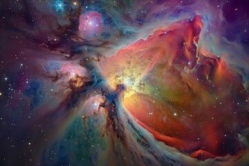 Wall Mural - this photo captures a vibrant space filled with numerous stars shining brightly, inspiring view of a
