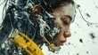 © Ева Поликарпова - A close-up shot of a person holding a cell phone, with the device being the main focus