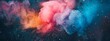 © Bundi - Powder color splash explosion dust ink burst splatter white texture isolated black spray party blue wallpaper cloud pink stain.