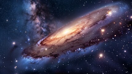 Wall Mural - Stars and galaxy outer space sky night universe background.