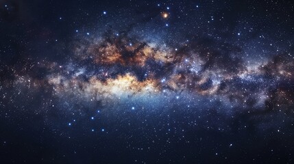 Wall Mural - Stars and galaxy outer space sky night universe background.