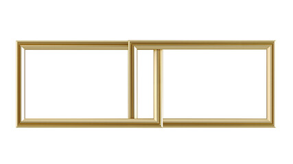 Wall Mural - decorative golden vintage frames, golden baroque frame on transparent background.